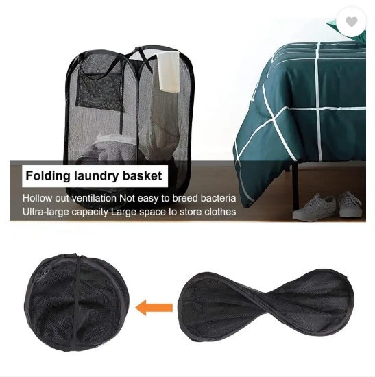 KUBER INDUSTRIES 20 L Black Laundry Bag  (Nylon)