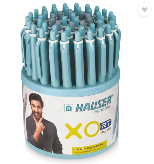 HAUSER XO Retractable Ball Pen  (Pack of 50, Ink Color - Blue)