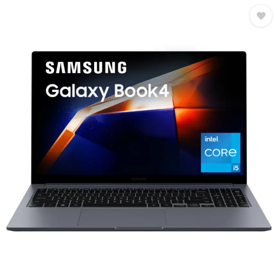 Samsung Galaxy Book4 Metal Intel Core i5 13th Gen 1335U - (16 GB/512 GB SSD/Windows 11 Home) NP750XGJ-KG2IN / NP750XGJ-LG2IN Thin and Light Laptop  (15.6 Inch, Gray, 1.55 Kg, With MS Office)