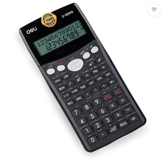 Deli Scientific Calculator with LCD Screen 300 Functions Math Calculator for Students Scientific Calculator  (12 Digit)
