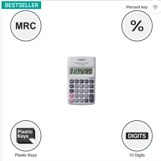 CASIO HL100LB Portable Basic Calculator  (10 Digit)