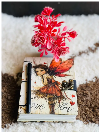 NIZAM HANDICRAFT Love you Printed Diary Notebook With Lock Clasp For Gift/Office A5 Diary 200 200 Pages  (Multicolor)