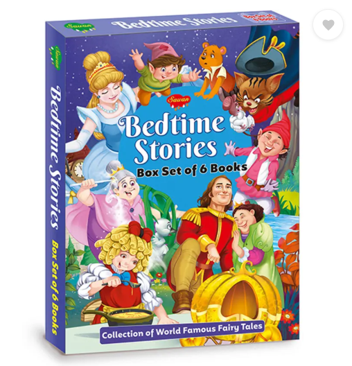Bedtime Stories Box Set | Collection Of World Famous Fairy Tales | Set Of 6 Books | Fairy Tales Box  (Hardcover, Sawan)