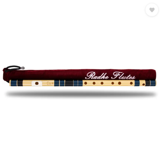 Radhe Flutes C Natural Right Hand With Velvet Cover PVC Dark Blue & Black PVC Flute  (53 cm)