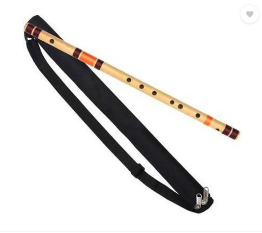 KHALSA MUSICAL C Sharp Medium Right Hand Bansuri 7 Holes 18.5 inches Natural Flute with Carry Bamboo Flute  (48 cm)