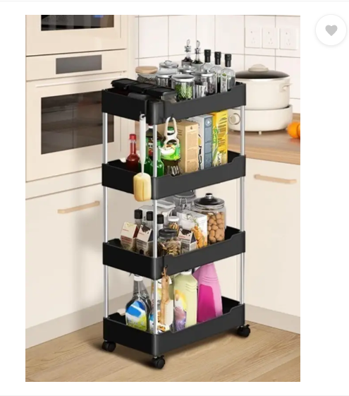 MGKENTERPRISE 4 Compartments plastic Portable Desk organizer  (Black)