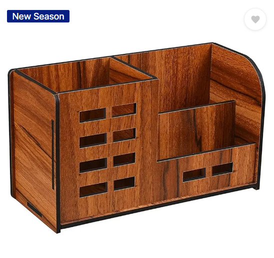 ringzinnie 3 Compartments Wood Desk Organizers SIRTERIQ Desk Organizers  (Brown)