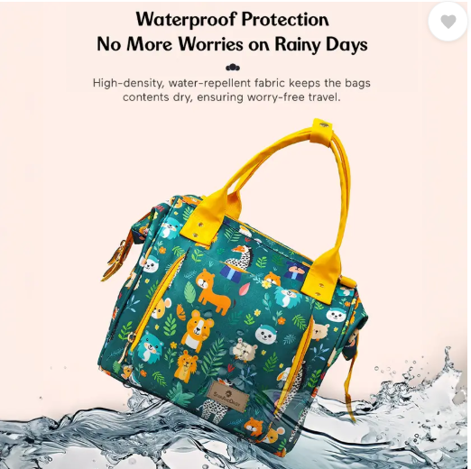 StarAndDaisy Diaper Bag for Mothers, Baby Diaper Backpack with Spacious Compartment Mothers Maternity Bags for Travel Diaper Backpack  (Jungle Print-Green)