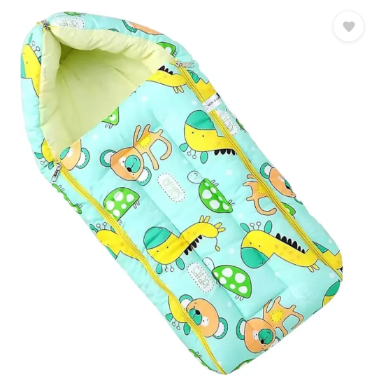 HEER Sleeping Bag, Baby Bed, & Carry Nest, Cotton Baby Bedding for New Born Standard Crib  (Fabric, Multicolor)
