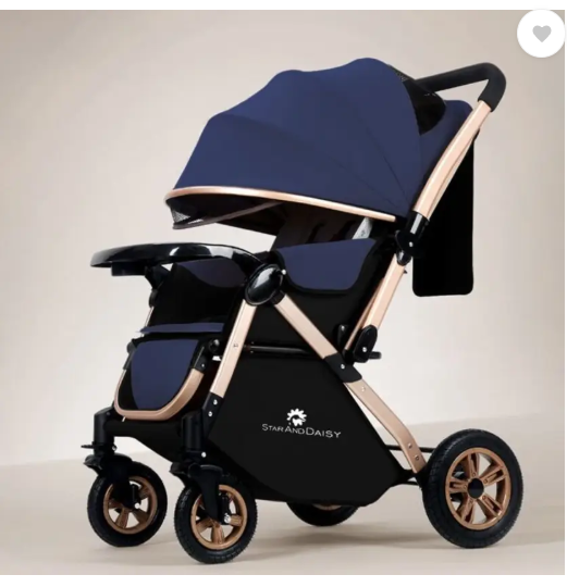 StarAndDaisy Ultra Multi-Purpose, Adjustment Stroller pram Travel Friendly Stroller  (3, Dark Blue)