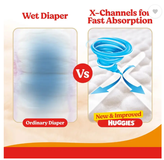 Huggies Comfy Baby Diaper Pants, Upto 50% Faster Absorption - S  (42 Pieces)
