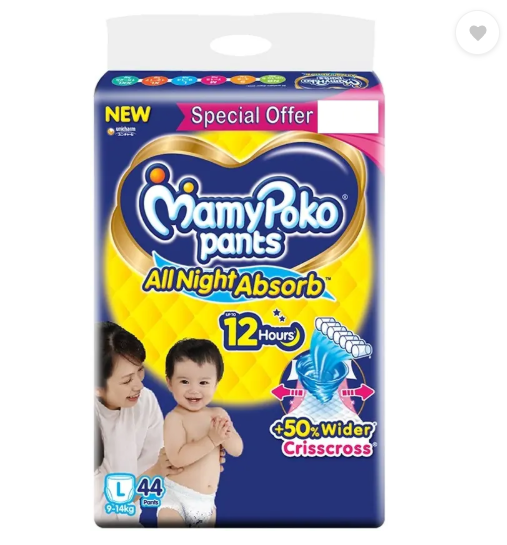 MamyPoko Standard All Night Large 44 - L  (44 Pieces)