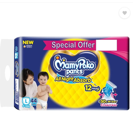 MamyPoko Standard All Night Large 44 - L  (44 Pieces)
