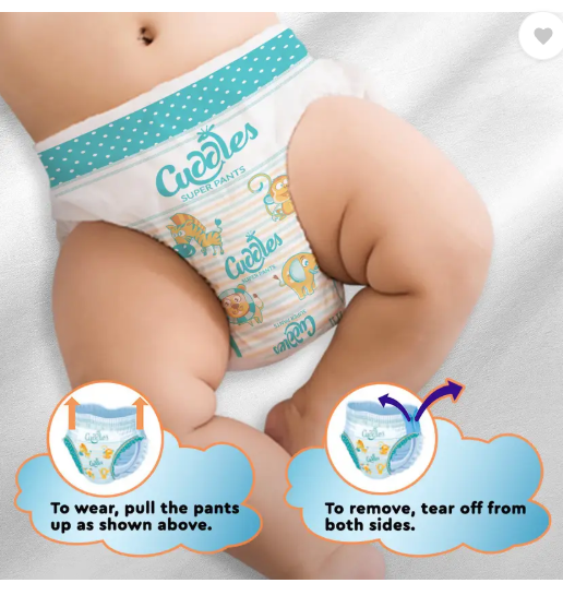 Cuddles - Super Pants Style Diaper - M  (74 Pieces)