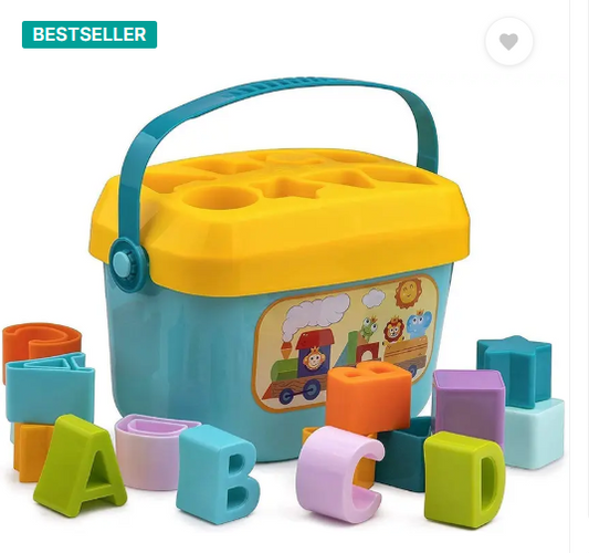 J K INTERNATIONAL Baby First Blocks Color & Shape Toy Educational Sorting Box for Kids  (Multicolor)