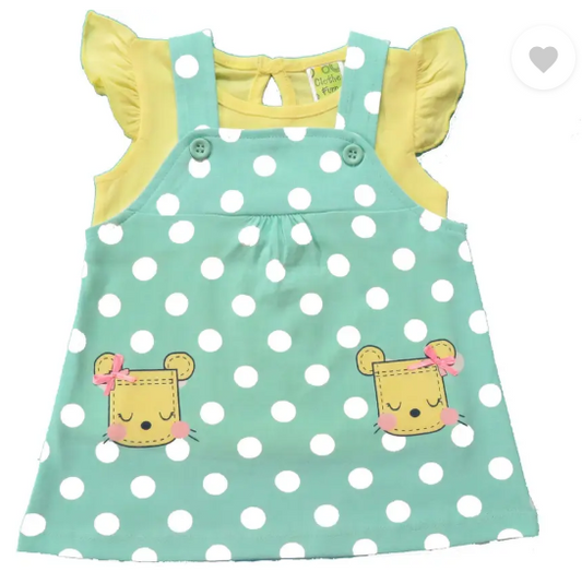 Baby Girls Midi/Knee Length Casual Dress  (Green, Sleeveless)