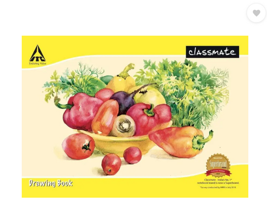 Classmate Drawing Book A4 Notebook Unruled 36 Pages  (Multicolor, Pack of 12)