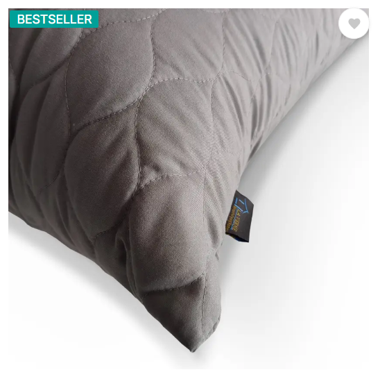 LA VERNE QUILTED Microfibre Solid Sleeping Pillow Pack of 2  (Grey)