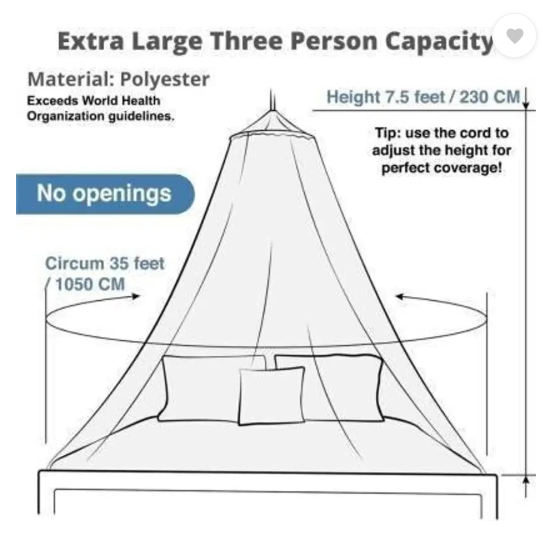 Neruti Enterprise Polyester Adults Washable Double bed (Round) Mosquito Net  (Blue, Ceiling Hung)