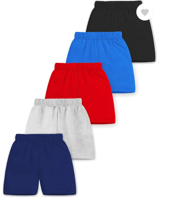 Short For Boys Casual Graphic Print Cotton Blend  (Multicolor, Pack of 5)
