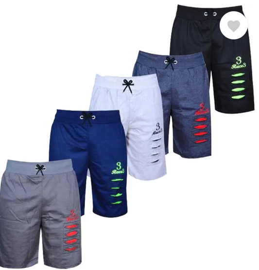 Short For Boys Sports Printed Pure Cotton  (Multicolor, Pack of 5)