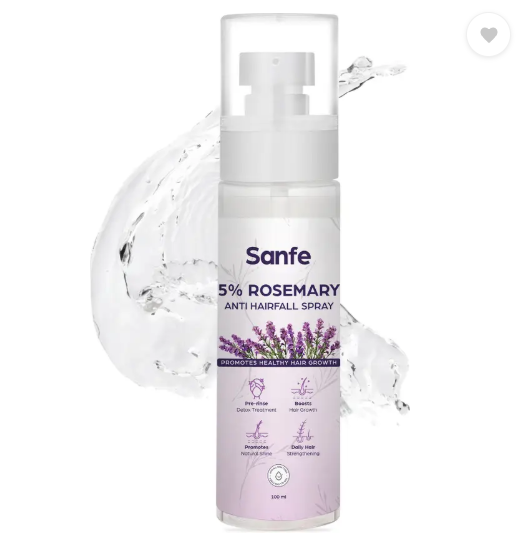 Sanfe 5% Rosemary Anti Hairfall Spray For hair growth natural shine reduce hairfall  (100 ml)