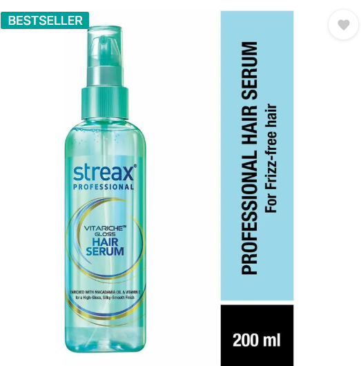 Streax Vitariche Gloss Hair Serum - Vitamin E & Macadamia Oil  (200 ml)