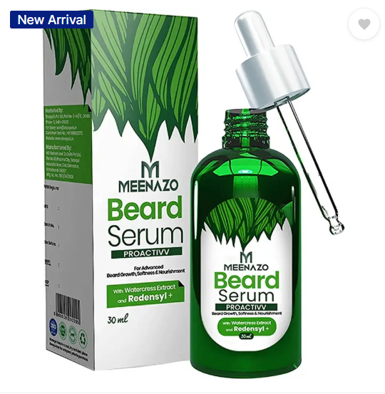 Meenazo Beard Serum For Fast Beard Growth, Thicker, Fuller Beard. Serum For Patchy Beard  (30 ml)