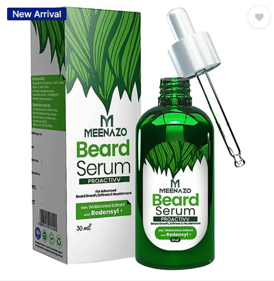 Meenazo Beard Serum For Fast Beard Growth, Thicker, Fuller Beard. Serum For Patchy Beard  (30 ml)