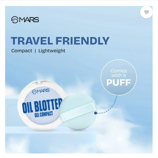 MARS Oil Blotter Gel for Poreless Effect Compact  (transparent, 5 g)