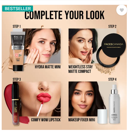 FACES CANADA Weightless Stay Matte Powder | Oil Control Compact  (Ivory, 9 g)