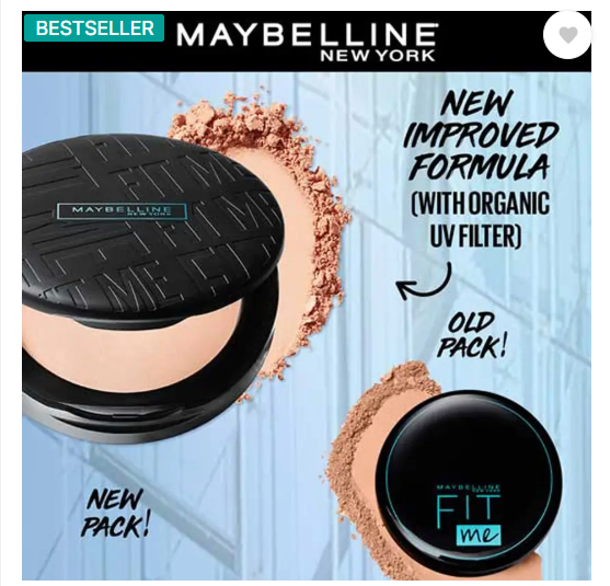 MAYBELLINE NEW YORK Fit Me Matte + Poreless Powder|16H Oil Control with SPF 32|Matte Finish Compact  (330, Toffee, 6 g)