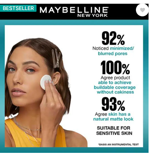 MAYBELLINE NEW YORK Fit Me Matte + Poreless Powder|16H Oil Control with SPF 32|Matte Finish Compact  (330, Toffee, 6 g)