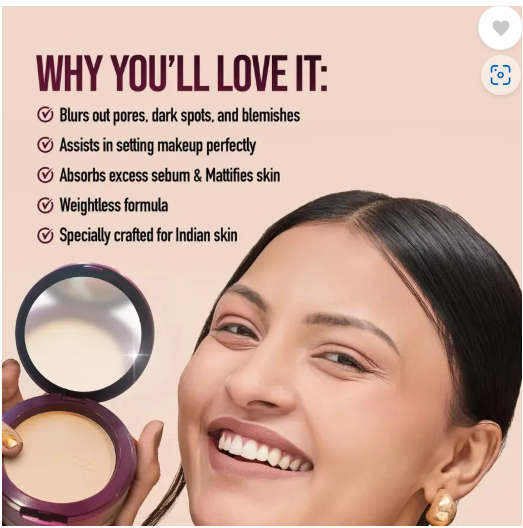 Hilary Rhoda The Setting Duo Compact &Loose Powder| 2-in-1 Compact &Loose Powder|Matte Finish Compact  (Shade 1-Ivory, 32 g)