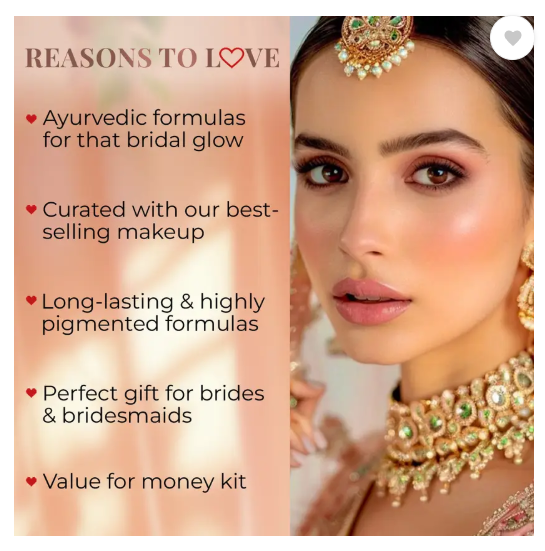 Just Herbs Bridal Makeup Kit Perfect Gifting Combo Set for Women Bridal Party