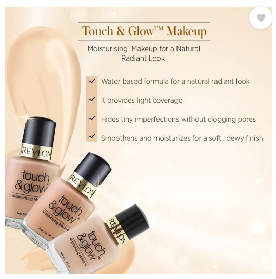 Revlon Touch & Glow Moisturizing Liquid Make Up 20 Ml Foundation  (Warm Mist, 20 ml)