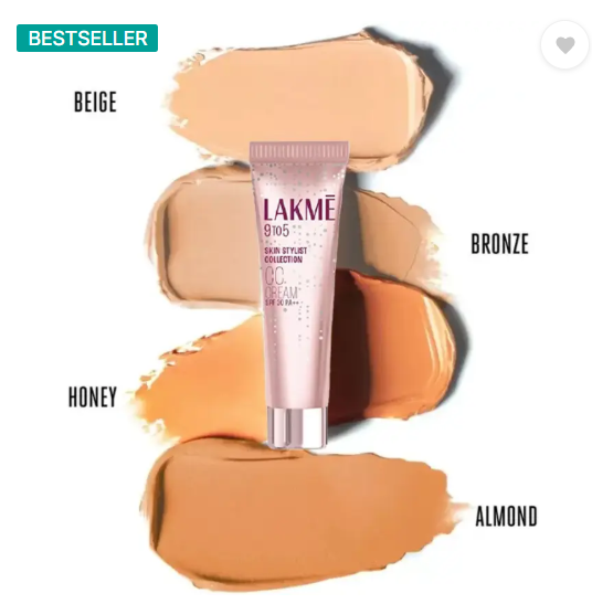 Lakmé 9 to 5 CC cream for face Foundation  (Beige, 60 g)