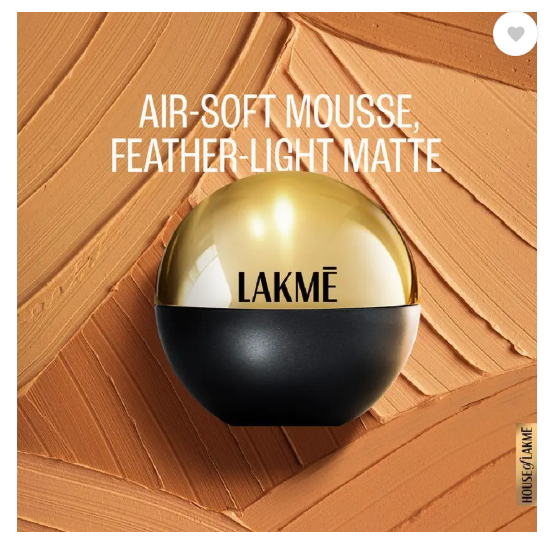Lakmé Skin Natural Mousse SPF8 Foundation  (Golden Sand, 25 g)