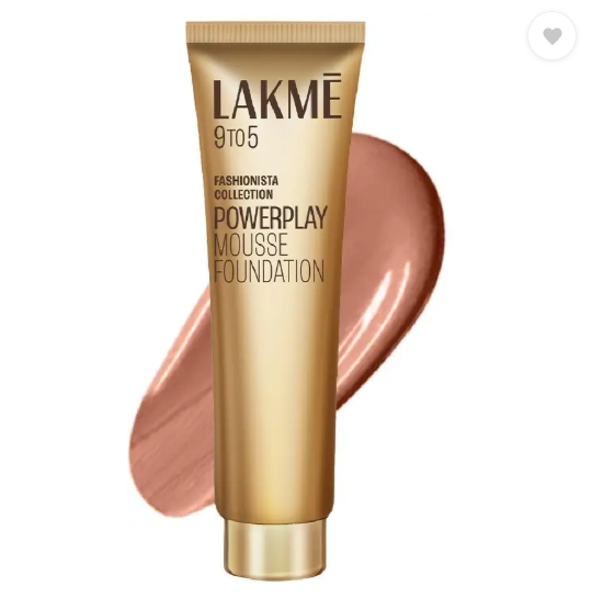 Lakmé 9 to 5 Weightless Mousse Foundation  (04 Rose Honey, 25 g)