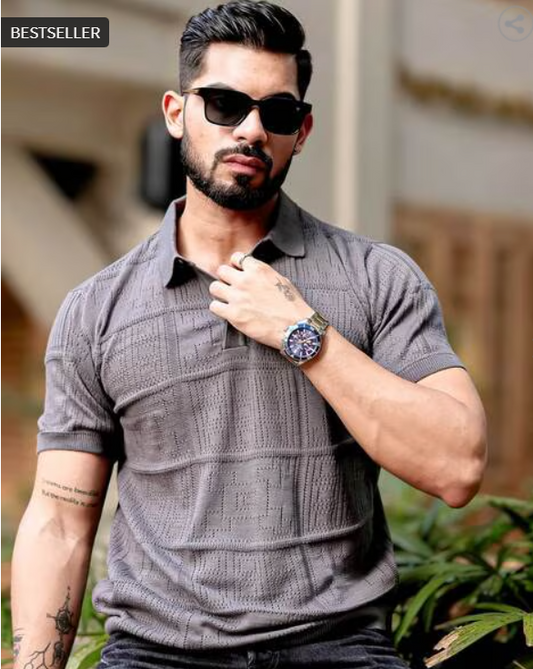 MANIAC Men Slim Fit Polo T-shirt