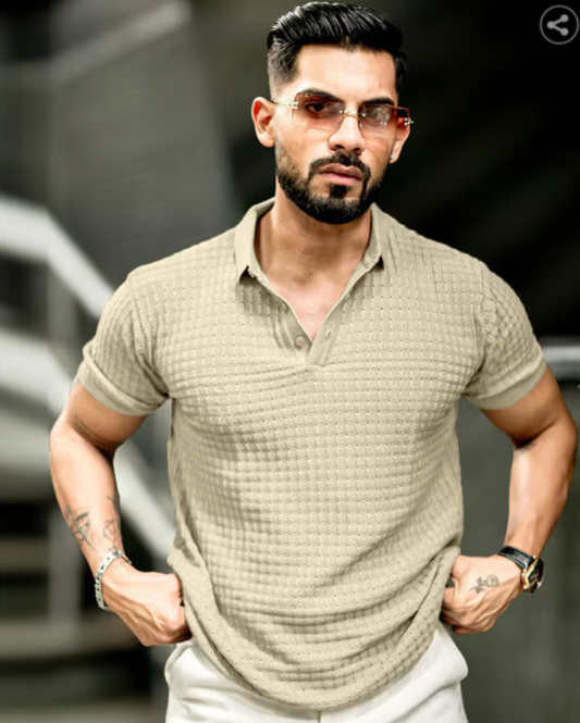MANIAC Men Slim Fit Polo T-Shirt with Short Sleeves