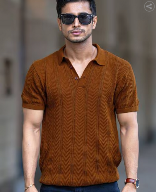 MANIAC Men Slim Fit Polo T-Shirt with Short Sleeves