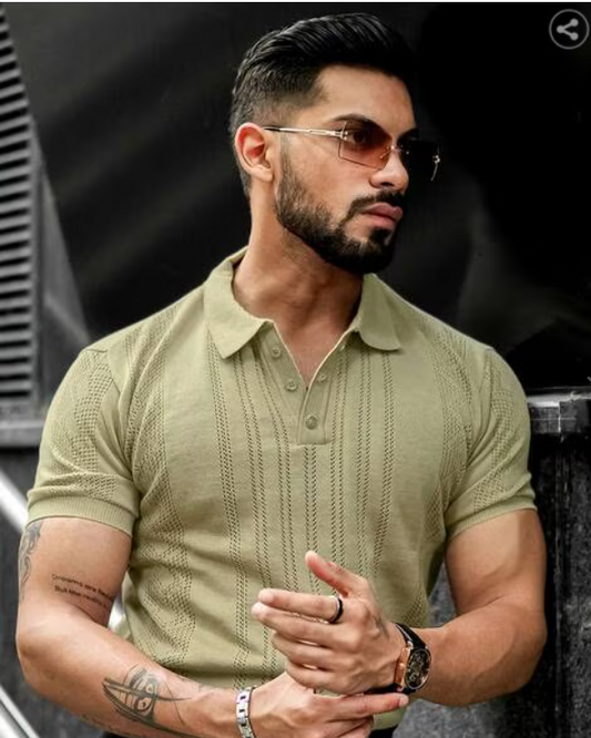 MANIAC Men Slim Fit Polo T-Shirt